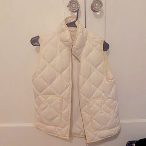 J CREW WHITE PUFFER VEST